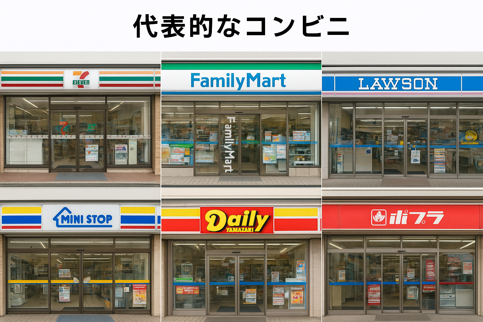 代表的なコンビニ