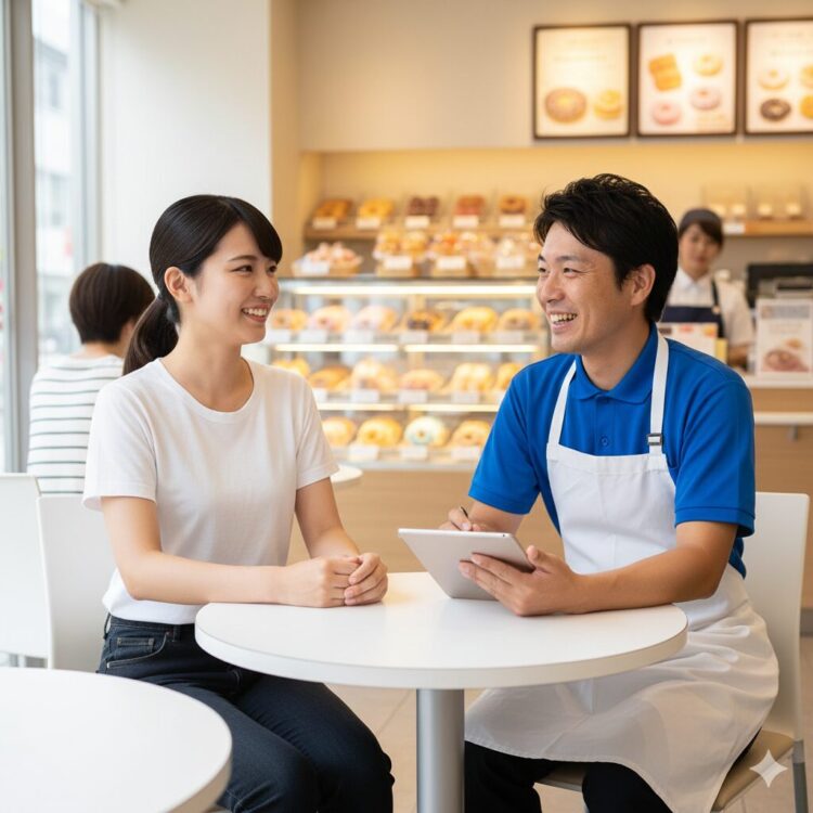 ミスドのバイト経験者が語る「きつい」と感じたポイントや、実際に働いたからこそわかるリアルな口コミを紹介する記事のアイキャッチ画像