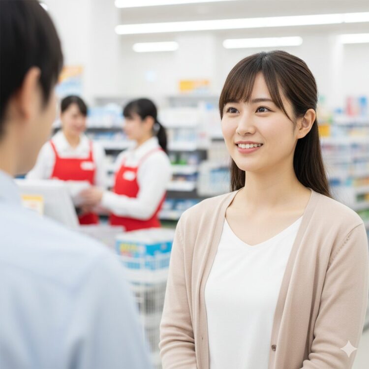 100均のバイト面接で採用されるためのポイントを意識し、清潔感のある私服で自信を持って臨む応募者。